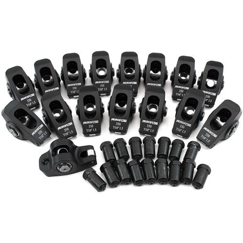 Small Block Chev 350 Aluminium Roller Rocker Set 7/16" Stud Mount, 1.50 Ratio