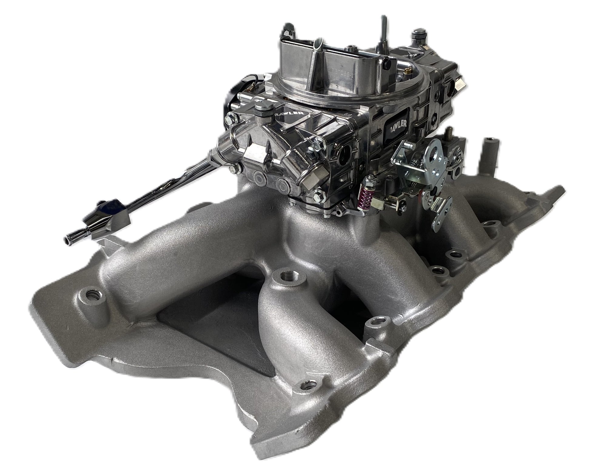 Ford V8 302 351 2V Cleveland Airgap Manifold & 650 Double Pumper Carb Package
