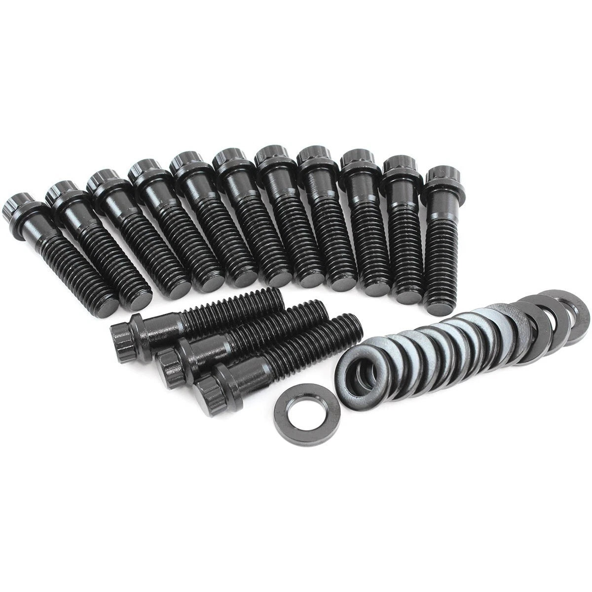 Holden V8 253, 304, 308 Intake Bolts Black Finish 12 Point Head, Pack of 14
