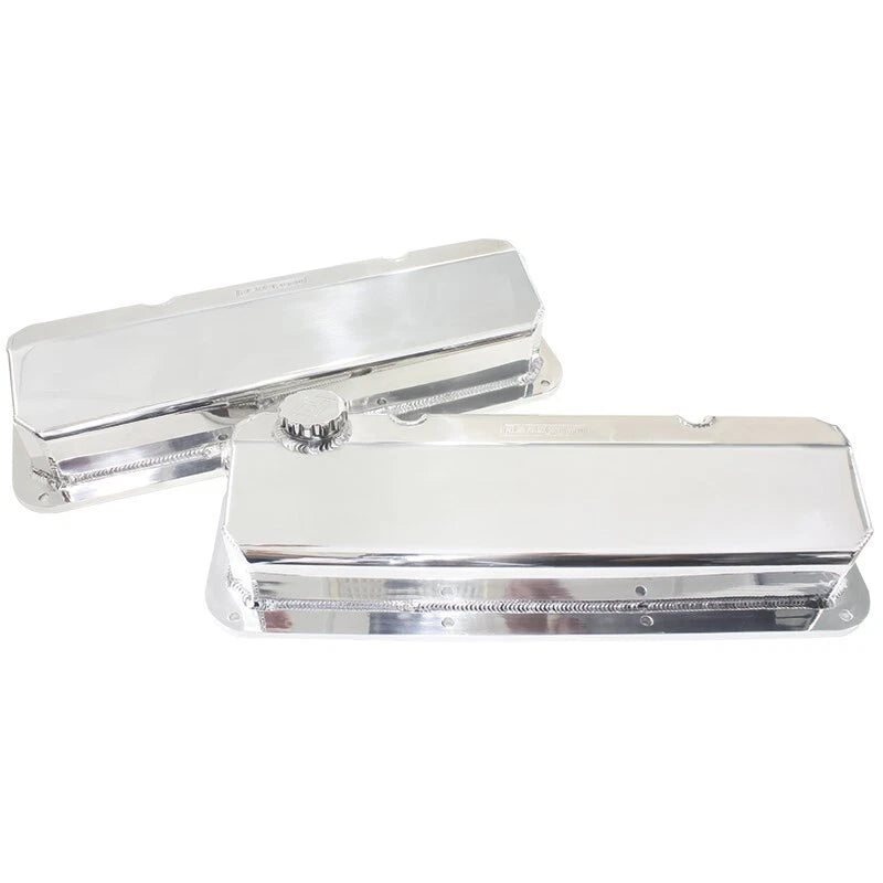 Ford V8 Cleveland Fabricated Billet Valve Covers Polished Finish Sold as a Pair