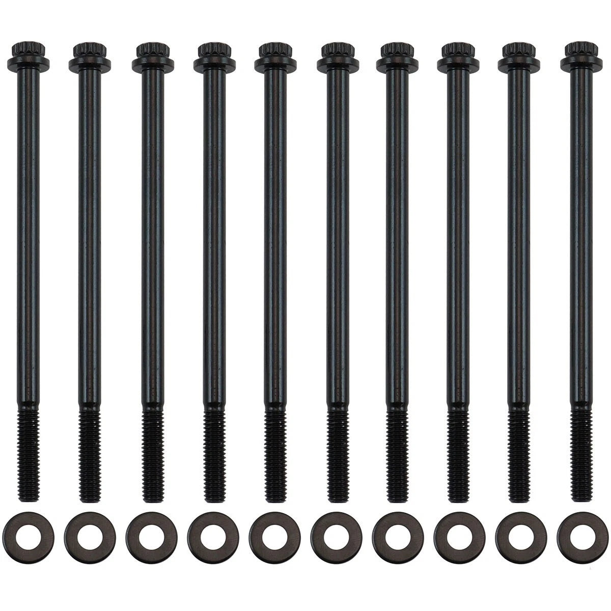 GM LS1 LS2 LS3 Intake Bolts Black Finish 12 Point Head, Pack of 10