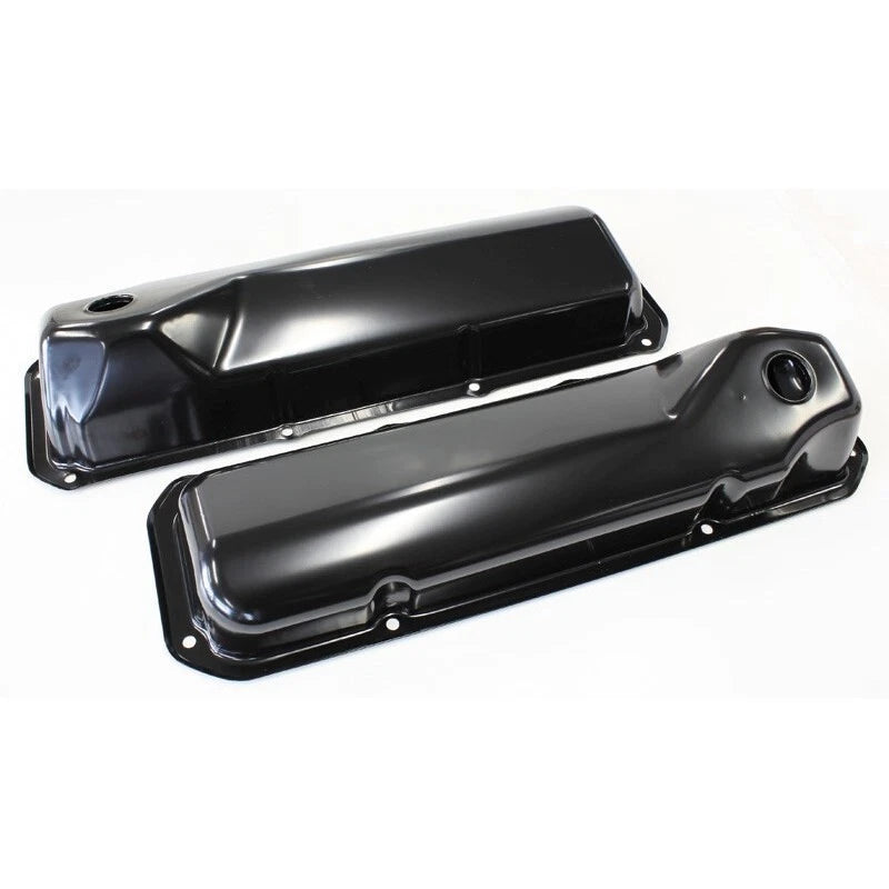 Black Steel Valve Covers Suit SB Ford V8 302 351 Cleveland