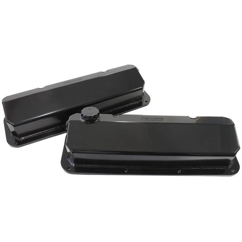 Ford V8 Cleveland Fabricated Billet Valve Covers Black Finish Sold as a Pair