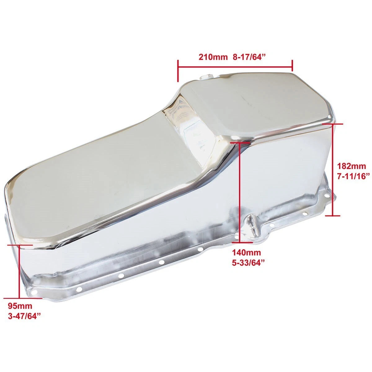 Chevrolet 1986 On Vortec 305 & 350 Standard Replacement Oil Pan, Chrome Finish