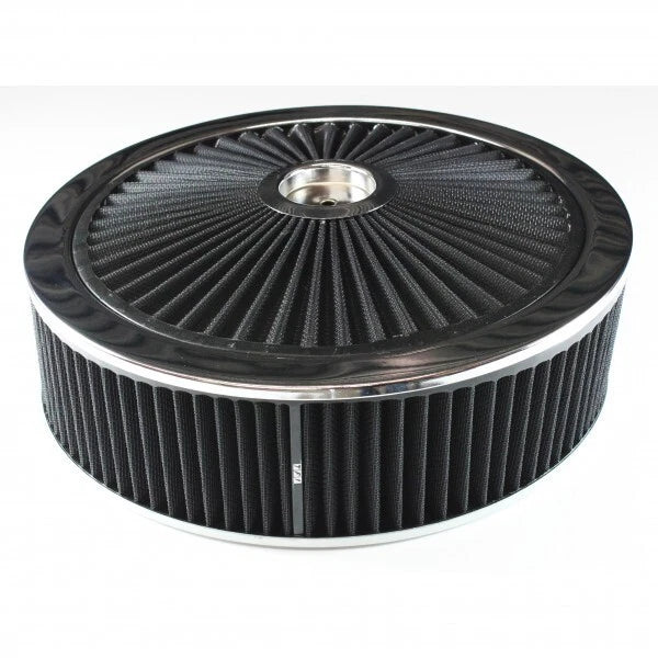 14" x 3" Hi Flow Black Air Filter Assy Suit Holley 4150 4160 5-1/8 Neck