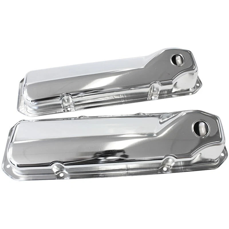 Chrome Steel Valve Covers Suit SB Ford V8 302 351 Cleveland