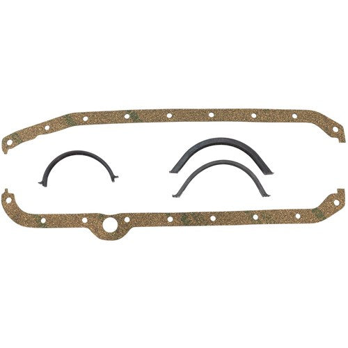 Small Block Chev 350 Oil Pan Gasket Cork R/H Dipstick 2 Piece Rear Main Seal