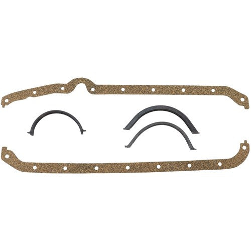Small Block Chev 350 Oil Pan Gasket Cork L/H Dipstick 2 Piece Rear Main Seal