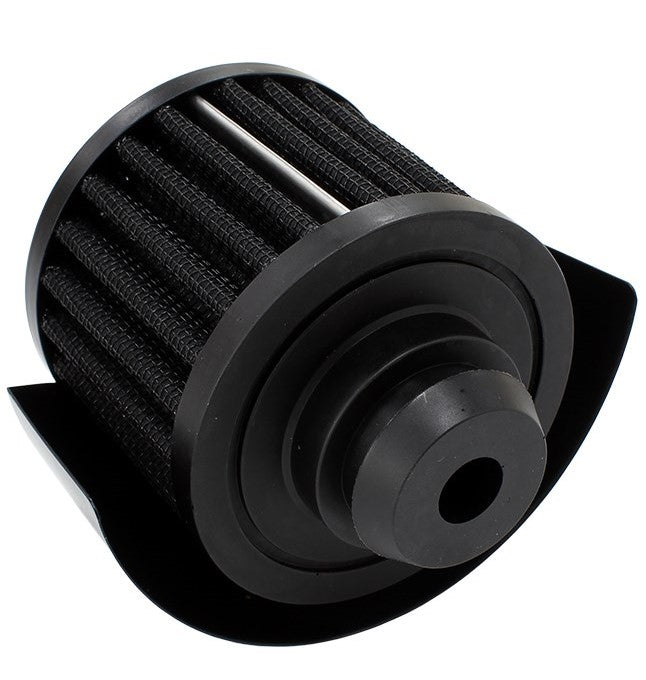 Black Push In Breather With Black Shield 3" O.D. x 2-1/2" High 1-1/4" Flange
