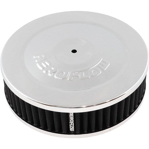 Chrome Washable Air Filter Assembly 7" x 2", 5-1/8" Holley neck