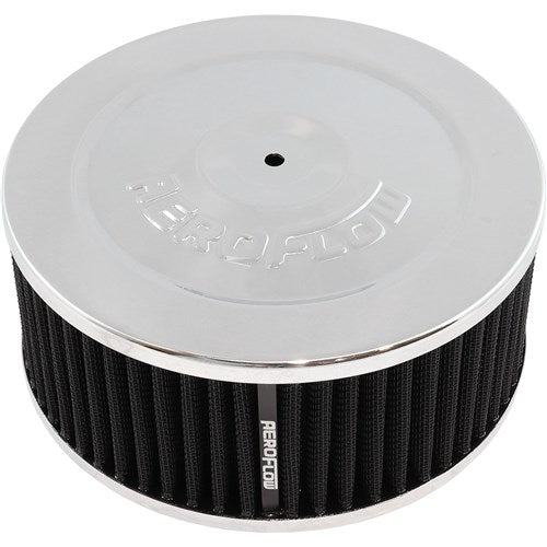 Chrome Washable Air Filter Assembly 7" x 3", 5-1/8" Holley neck