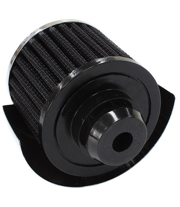 Chrome Push In Breather With Chrome Shield 3" O.D. x 2-1/2" High 1-1/4" Flange