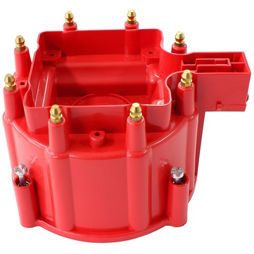 Replacement HEI Distributor Cap Only V8 Red Finish