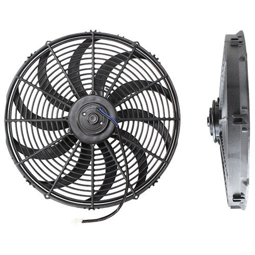 16" Electric Thermo Fan 2000 CFM, Curved Blades, Reversible, 16-21/64" (415mm)