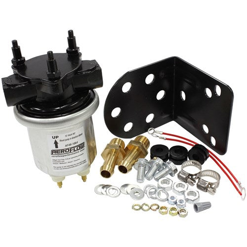 Compact Silver Competition Series Electric Fuel Pump 6-8 PSI 100 GPH
