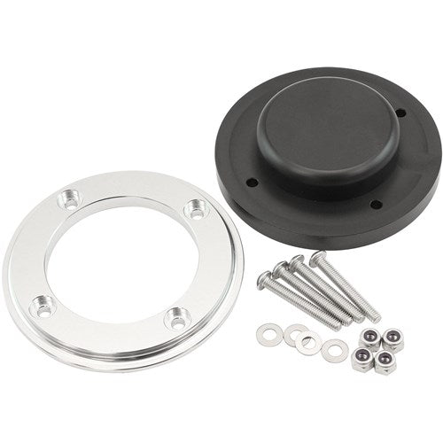Ignition Wire Firewall Grommet Blank Kit Silver Face No Holes Drilled