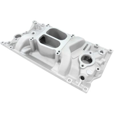 Small Block Chev Vortec 305 350 Street Dual Plane Intake Manifold, Natural Cast Finish