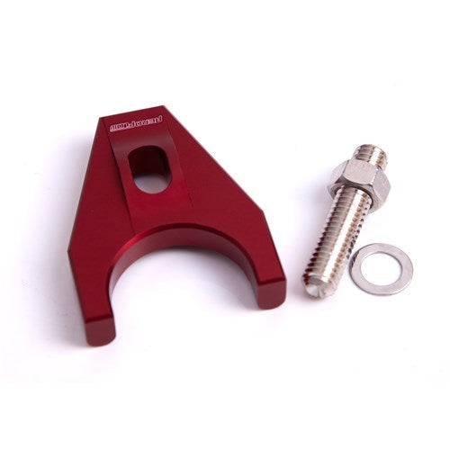 Small & Big Block Chev Billet Distributor Hold Down Clamp - Red