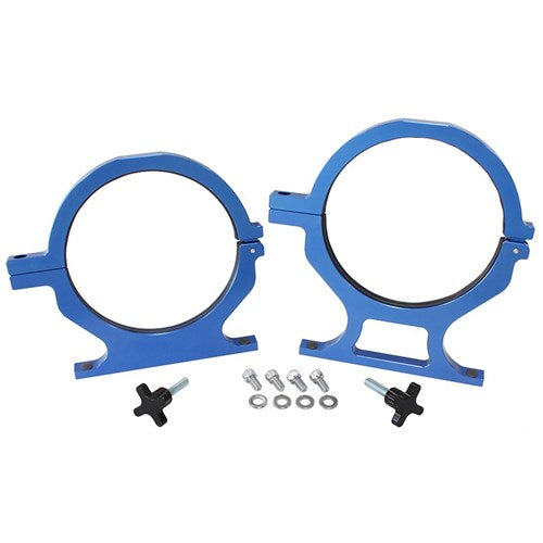 Billet Nitrous Bottle Brackets Blue Suits 10lb & 15lb Bottles, Sold As A Pair