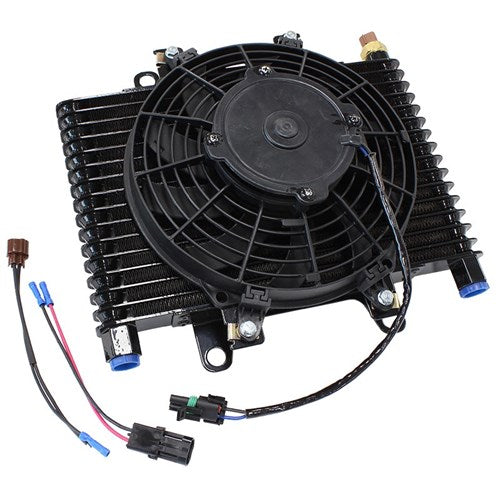 Competition Oil & Transmission Cooler 13.5" x 9" x 3.95" Fan & Switch with 1/2"NPT