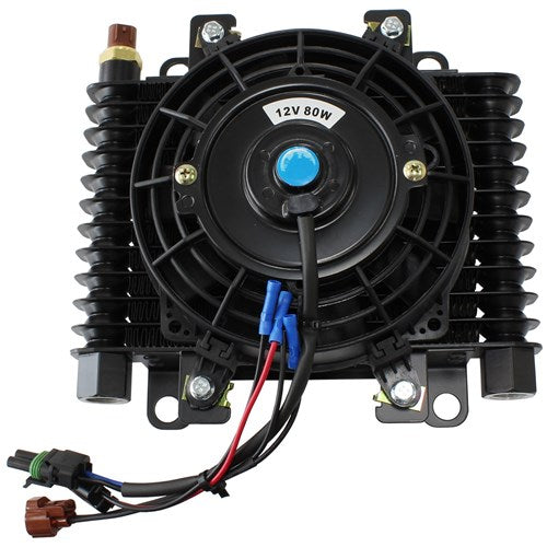 Competition Oil & Transmission Cooler -10 ORB, 10" x 7-1/2" x 3-1/2", with Fan