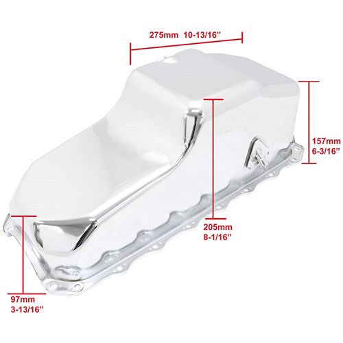 Holden 253 304 308 Oil Pan Chrome Suit Holden Commodore VB-VT Front Sump, 5.0L