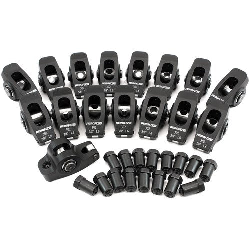 Ford Windsor 289 302 351 Aluminium Roller Rocker Set 3/8" Stud Mount, 1.60 Ratio
