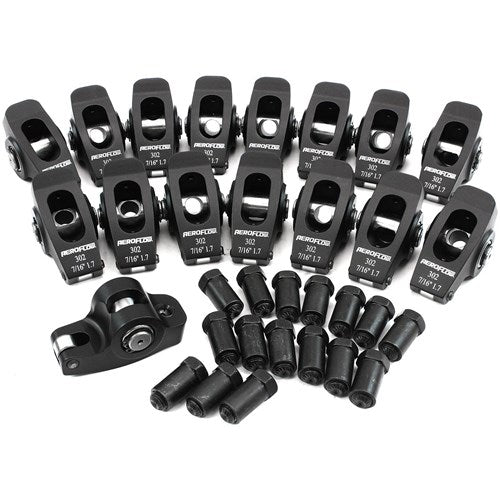 Ford Windsor 289 302 351 Aluminium Roller Rocker Set 7/16" Stud Mount, 1.70 Ratio
