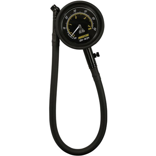 Tyre Pressure Gauge 0-60PSI Analogue Black Face Dial