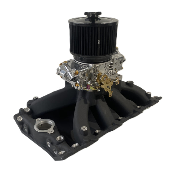 Holden V8 308 355 Vn & Later 304 Single Plane Manifold & 750 HP Holley Package Black