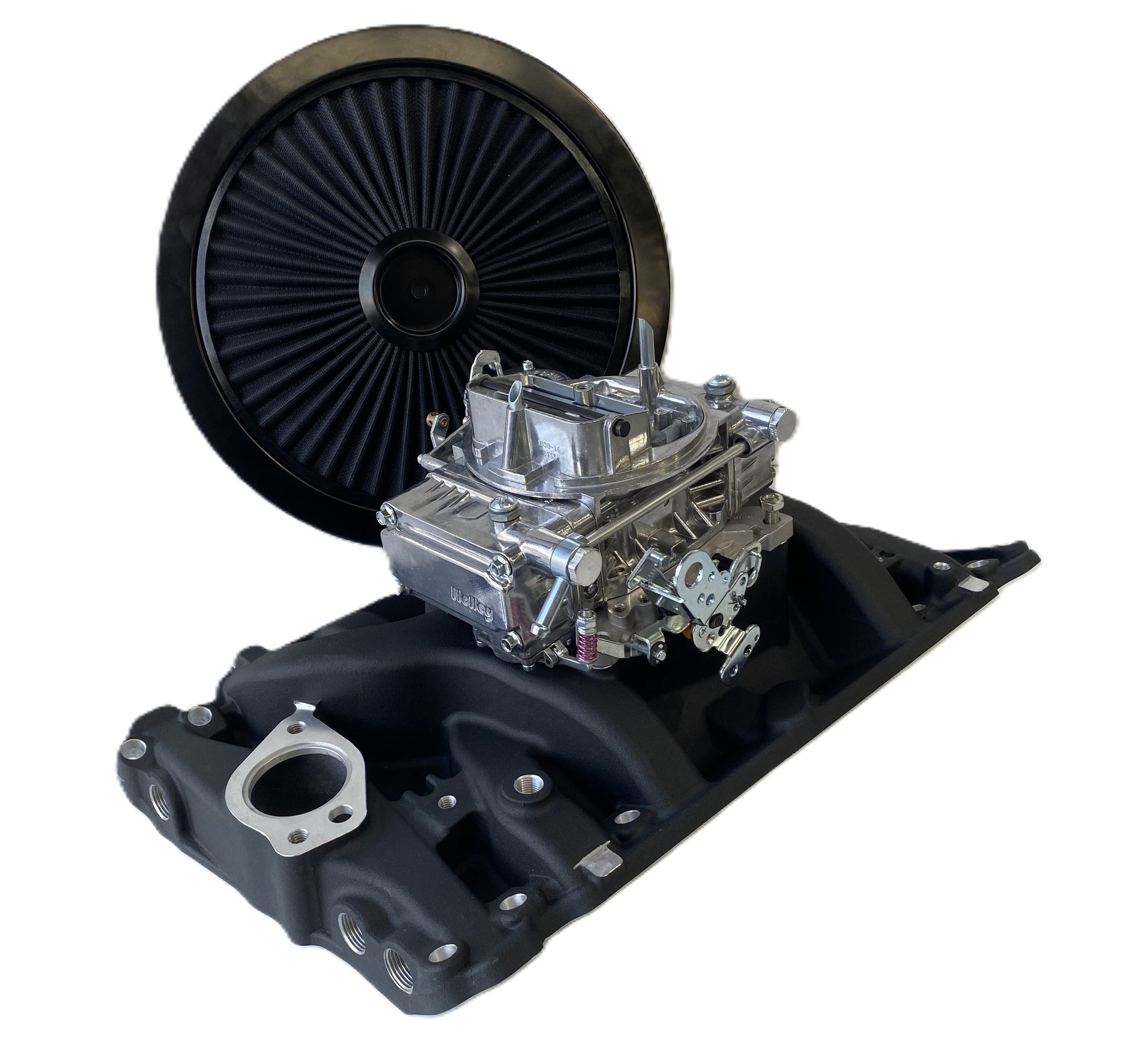 Holden V8 308 Black Performer Manifold & Polished 600 Holley Package