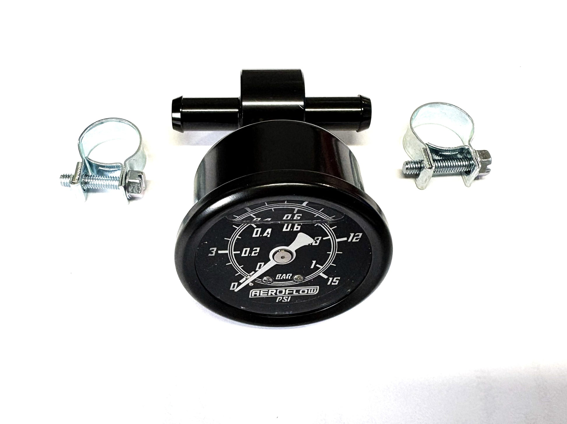 Fuel Pressure Gauge 1-1/2" Liquid Filled 0-15 psi & 5/16 Fuel Line Adaptor