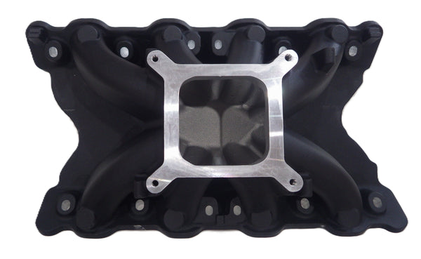 Ford 351 Cleveland Black Single Plane High Rise Intake Manifold 2v 4v 3000-7000 Rpm