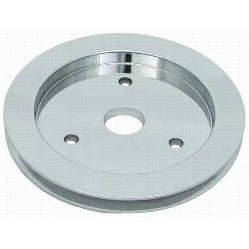 Big Block Chev Short Water Pump Crank Pulley Single Groove Polished Alloy