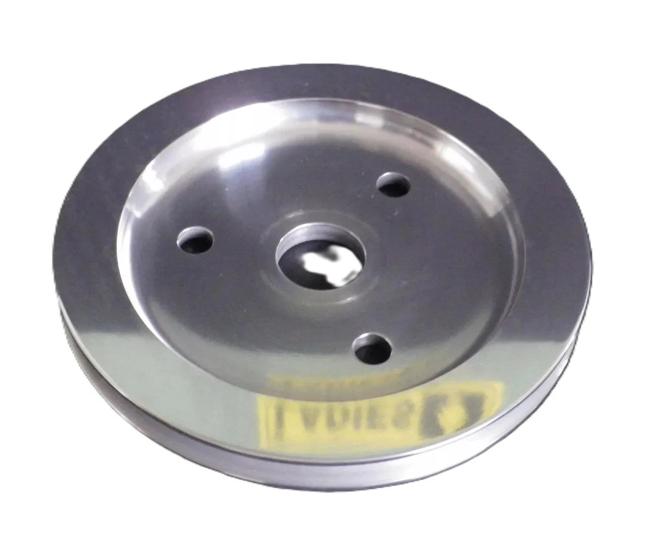 Small Block Chev Short Water Pump Crank Pulley Single Groove Polished Alloy