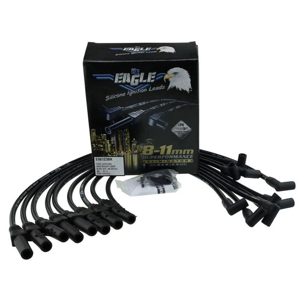 Ford V8 302 351 Cleveland Ignition Leads 9mm HEI Male Cap Black