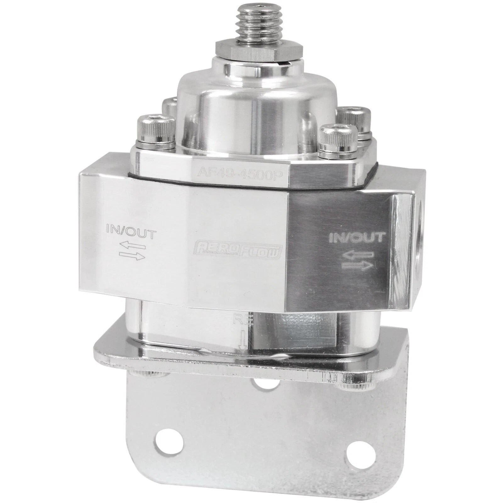 Billet Bypass Fuel Pressure Regulator4.5-9psi Adjustable Polished 3/8" NPT Ports