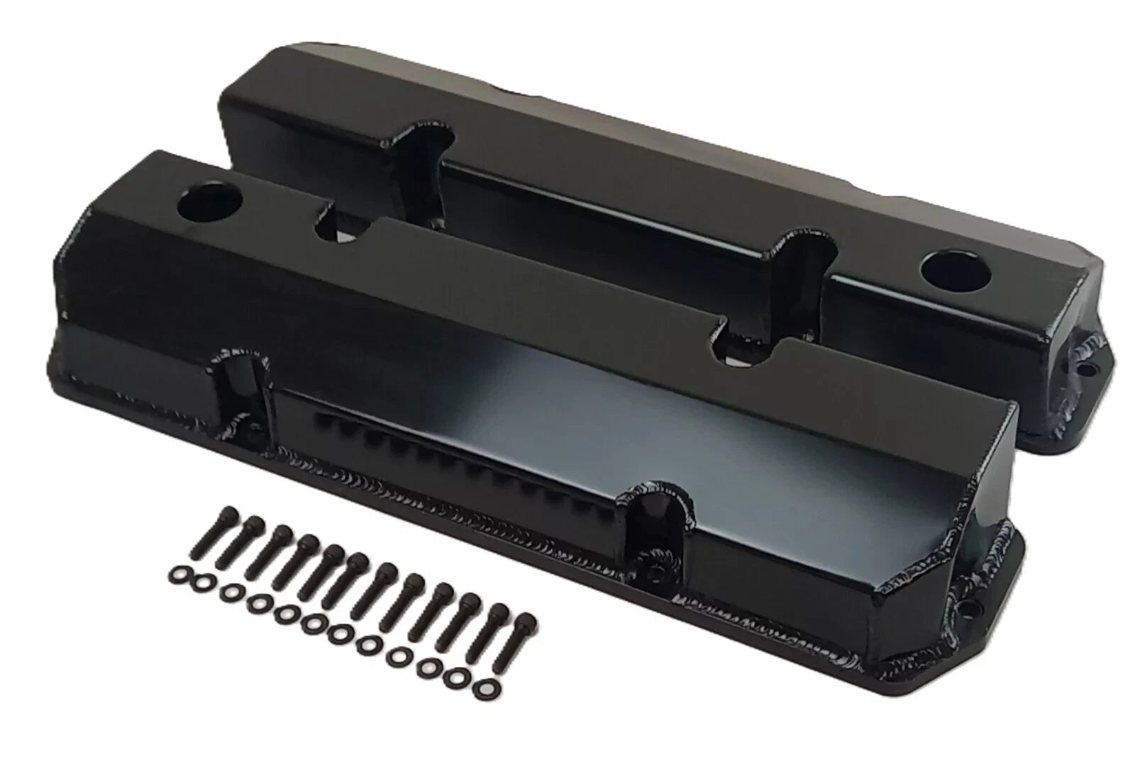 V8 Holden Vn & Later Heads Fabricated Alloy Valve Covers Black