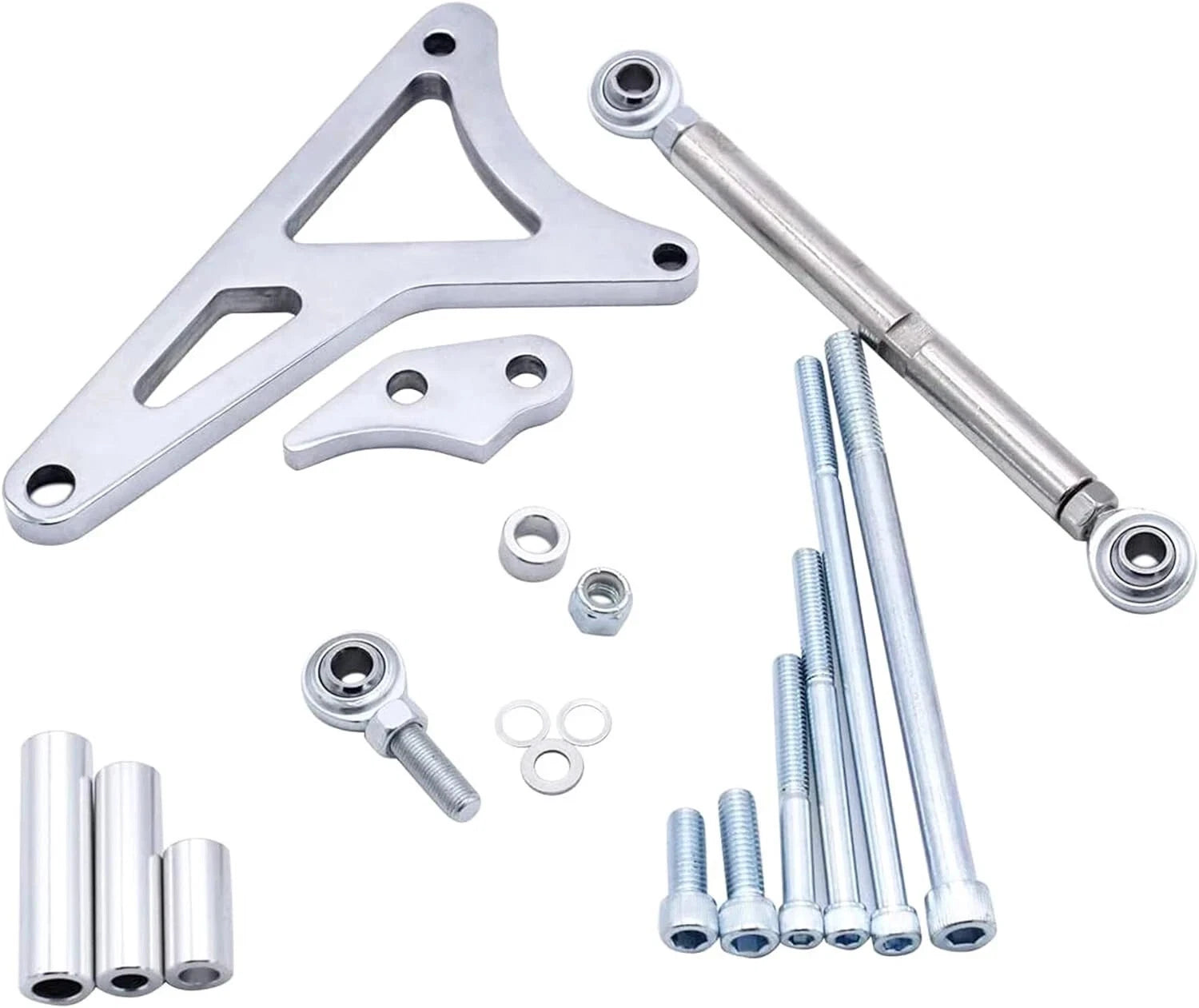 Ford V8 351 Windsor Alternator Bracket Polished Alloy