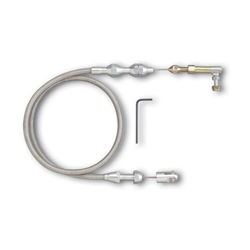 Universal Throttle Cable, Braided Stainless Steel, 24 in. Long Suits Carburettor
