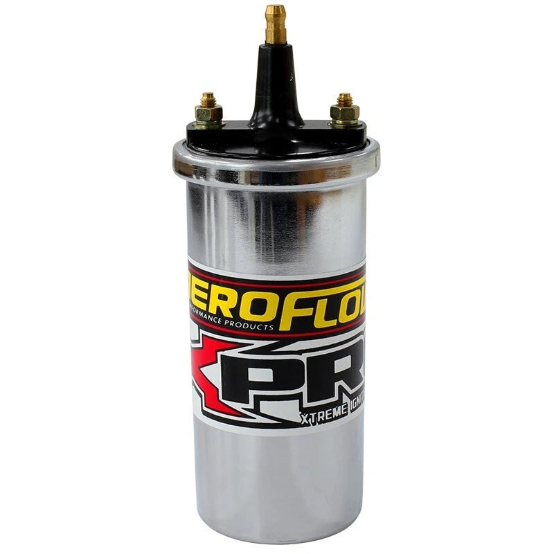 Round Canister Male Terminal Type Ignition Coil Chrome