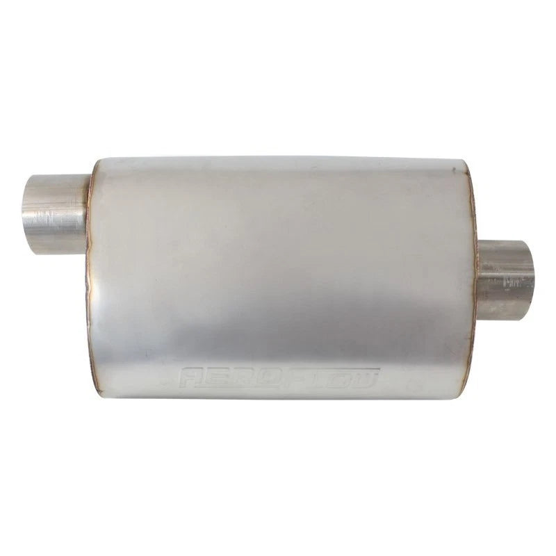 Stainless Steel 3-1/2" Offset/Center Muffler 3-1/2" Inlet and Outlets