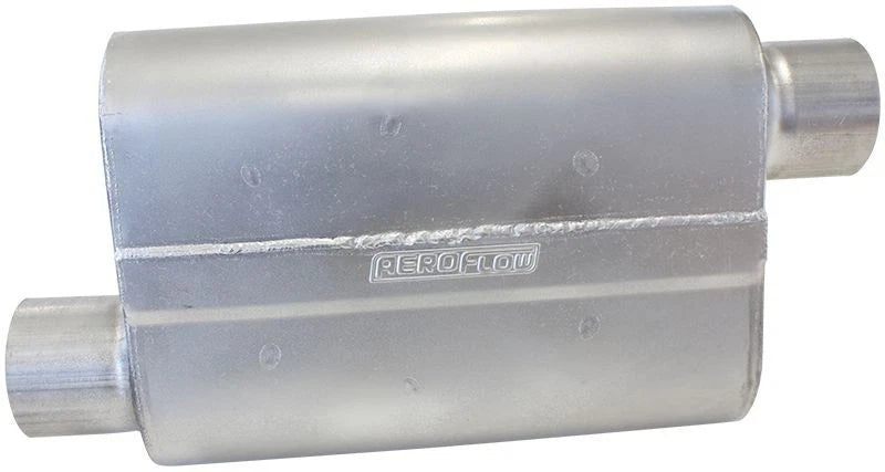 Muffler Offset Inlet/Offset Outlet 3" Inlet, 3" Outlet Aluminised Steel