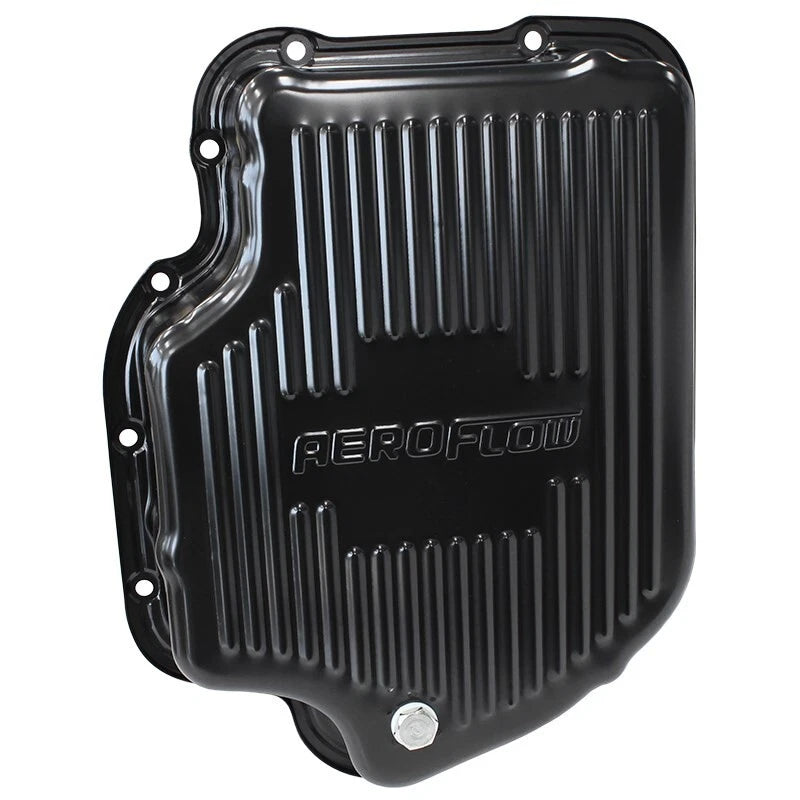 Black Transmission Pan Suit GM TH400, Deep Pan With Drain Plug
