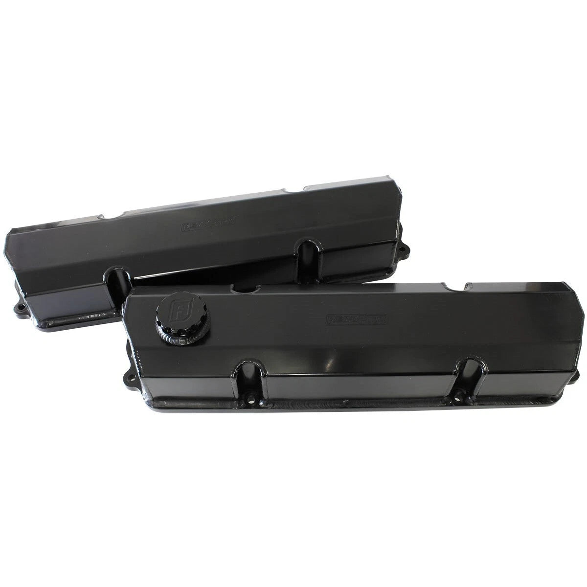 Early V8 Holden 253 308 Fabricated Billet Valve Covers Black Sold as a Pair