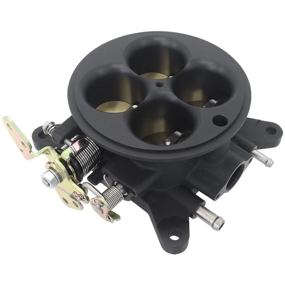 Cast Aluminium 4 Barrel 1000cfm Throttle Body Black Finish. Suit 4150 Flange