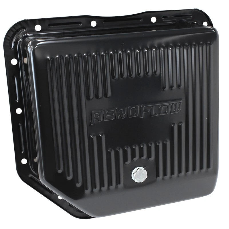 Black Transmission Pan Suit GM TH350, Deep Pan With Drain Plug