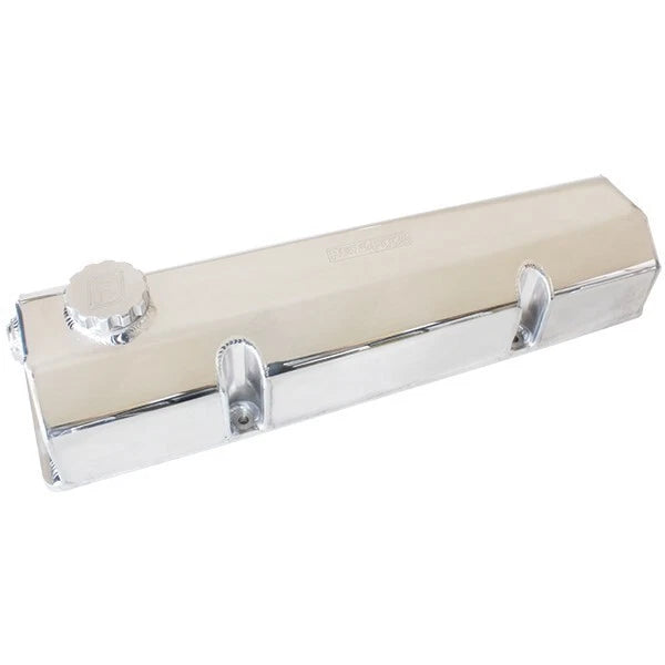 SB Chev Fabricated Billet Valve Covers Polished Finish. Sold as a Pair