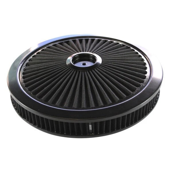 14" x 2" Hi Flow Black Air Filter Assy Suit Holley 4150 4160 5-1/8 Neck
