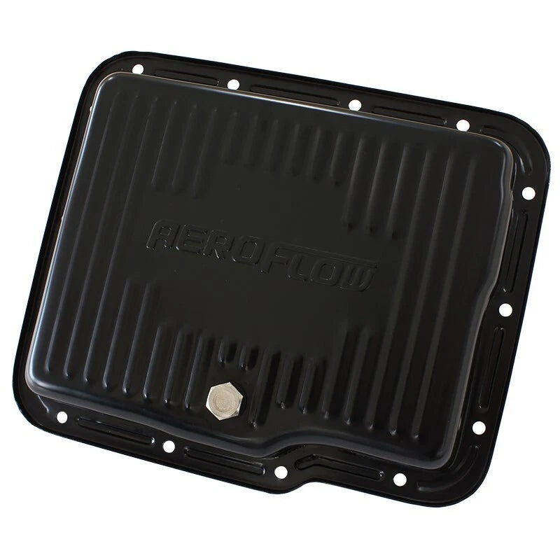 Black Transmission Pan Suit GM Powerglide, Deep Pan With Drain Plug